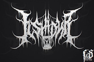 create a unique hand drawn doom logo