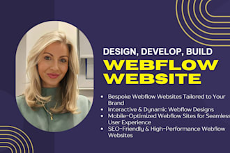 design, redesign, develop webflow website, figma to webflow, webflow developer
