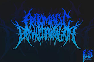 design a demonic black metal logo