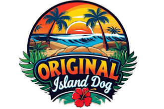 design beach landscape and lawncare logo
