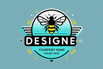 do honey bee logo design for you