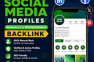 manually create social media profile backlink for your brand