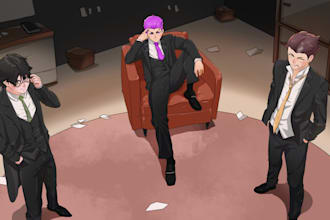 draw digital character anime illustration