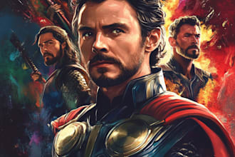 draw you a dc or marvel style comic book superhero character