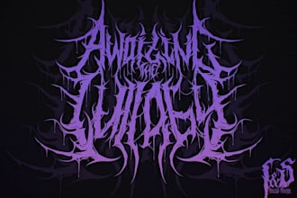 design you a brutal death metal, slamming, deathcore logo