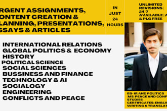 help in content creation, content planning,assignments, ppts, essay, article