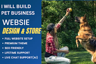 create a dog pension, dog sitting or kennel website, scooper, junk removal
