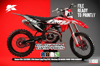 design professional motocross graphics kit livery