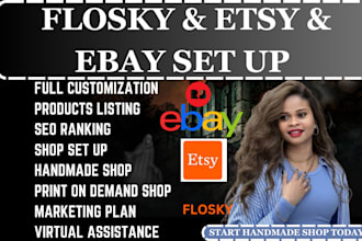 do ebay etsy flosky store setup for handmade craft flyers  jelwery art shop