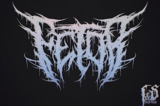 do custom typography logo for rock, metal bands, dj, edm, folk, record label