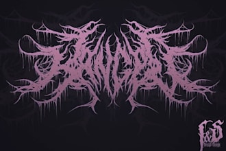 design a demonic black metal logo