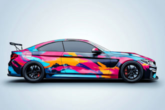 do professional van wrap design, car wrap design