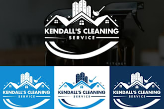 draw professional plumbing and cleaning logo for you