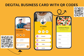 create digital business card, vcard with qr codes