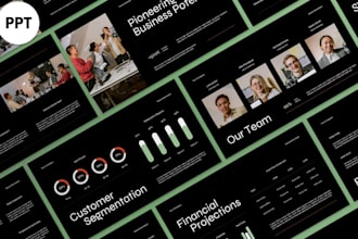 design a professional business powerpoint presentation and template