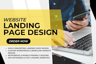 build, develop wordpress website design, build webflow website, landing page