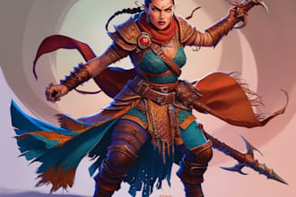 make a dnd character art and dnd character art