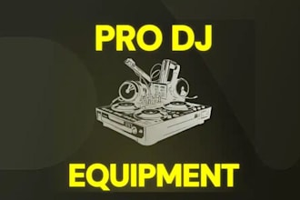 create modern dj music, radio and entertainment logo