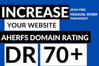 boost ahrefs domain rating 70 plus with dofollow backlinks