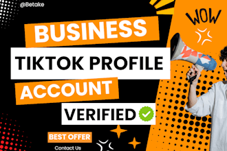 set up a verified tiktok business account profile