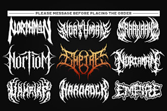 design grind, deathcore, death, heavy, and black metal logo