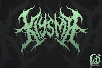 create a professional death black metal logo for you