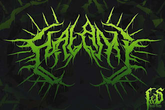 create logo for hardcore, metal, punk band, y2k and more
