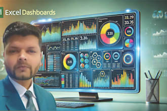 create excel dashboards, pivot tables and data visuals