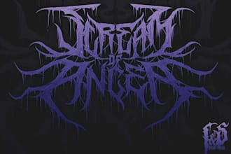 hand draw a pagan black metal logo