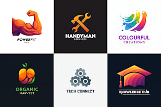 design minimal, polygonal, geometric and modern brand logo and banner