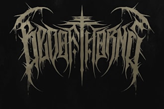 draw a metal band logo