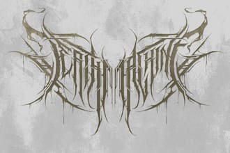 draw an extreme ,brutal or death metal logo