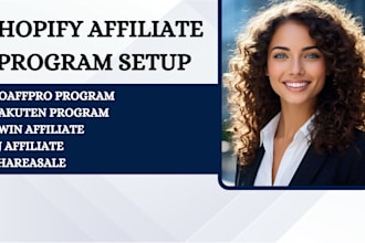 set up shopify store affiliate marketing program, shareasale, goaffpro, awin, cj