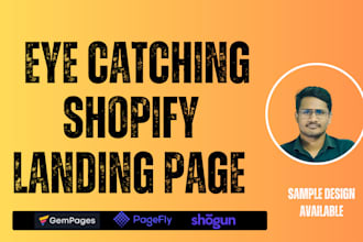 create high converting shopify landing page, product page by gempages or pagefly