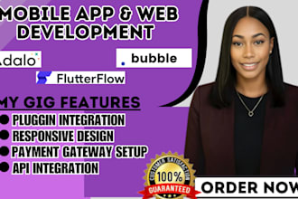build or complete your bubble, adalo, flutterflow mobile and web apps