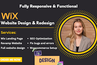 design, redesign wix website, business wix website, custom wix website expert