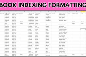 do book indexing, novel editor, book typesetting, book formatting for amazon KDP