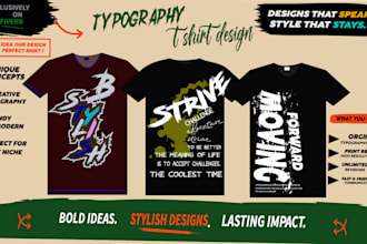 do creative typography t shirt design