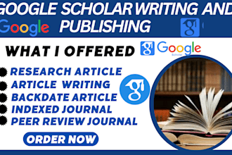 backdate write and publish article on google scholar peer review indexed journal