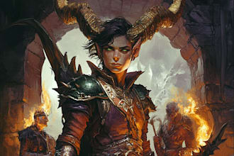 create dnd party art illustration