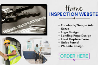 build home inspection website home repair home renovation website facebook ads