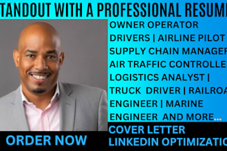 write a  supply chain manager, truck driver and airline pilot resume