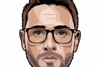 draw realistic face vector portrait of you