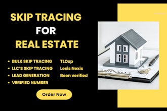 provide skip tracing for real estate and llc skip tracing