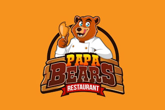make amazing food truck restaurant mascot logo