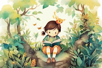 african american children book illustration, children story book illustration