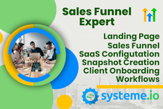 be gohighlevel sales funnel, systeme io, website n be your go high level expert