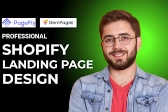 build colon shopify landing page design and pagefly or gempages