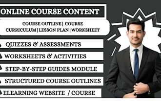 create ebook online course content, outlines, curriculum, lesson plan, worksheet