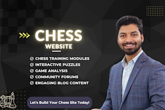 build a professional chess website with training and shop